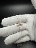 18" 14k Yellow Gold Chain & 1" 1ctw VS/VVS Lab Diamond Cross 1.5g