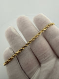 7.5" 14K Yellow Gold Rope 3.5mm 8.6g
