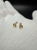 6mm 14k Yellow Gold Citrine Studs .65g