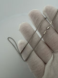 16" 14K White Gold Franco Chain 1.5mm 4.9g