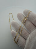 22 inch 2.5mm Figaro chain in 14K yellow gold, 5.22g, view 7 - Ott Family Jewelry