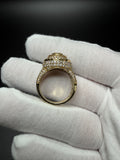 Size 10 10k Yellow Gold 4ctw Natural Diamond Cluster Ring 8.25g