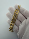 26" 14k Yellow Gold Cuban 2.5mm 13.14g