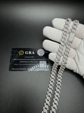 22" 10mm silver moissanite Cuban chain, 18.9ctw D VVS1, 93.5g – Ott Family Jewelry (7)