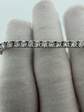 7" Silver 8ctw VS/VVS Lab Diamond Tennis Bracelet 4mm 11.8g