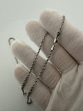 20 inch 2.2mm rope chain in 14K white gold, 7.64g, view 7 - Ott Family Jewelry
