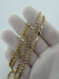 26" 14k Yellow Gold Rope 3mm 20.1g