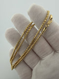 18" 14k Yellow Gold Rounded Box 2.5mm 6.6g