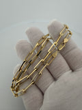18 inch 5mm paperclip chain in 14K yellow gold, 21.9g, view 7 - Ott Family Jewelry