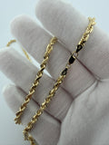 24" 14k Yellow Gold Rope 4mm 31.05g
