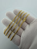24" 10K Yellow Gold Cuban Chain 3mm 14.4g