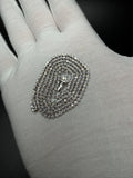 18" Silver 3ctw VS/VVS Lab Diamond Tennis Chain 2.4mm 11.3g
