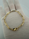 7.5" 14K Yellow Gold Paperclip 4.5mm 4.04g