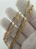 22" 14k Yellow Gold Paperclip 3mm 5.2g