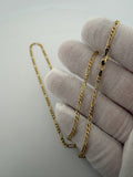 20 inch 2.5mm Figaro chain in 14K yellow gold, 2.4g, view 7 - Ott Family Jewelry