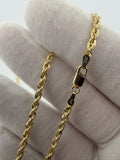 22" 14K Yellow Gold Rope Chain 3mm 16.83g