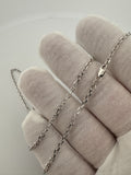 16" 14k White Gold Herme$ Link 2mm 4.83g