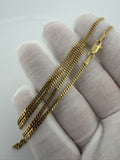 24" 14k Yellow Gold Cuban 2mm 8.9g