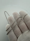20" 14k White Gold Franco 2mm 7.42g