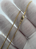 18" 14k Yellow Gold Wheat Chain 1.5mm 3.4g