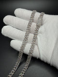 22" Silver 13ctw VS/VVS Lab Diamond Cuban Link 6mm 42.0g