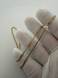16 inch 2mm foxtail Franco chain in 14K yellow gold, 4.1g, view 7 - Ott Family Jewelry