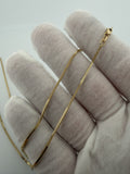 20 inch 1.5mm snake chain in 14K yellow gold, 2.4g, view 8 - Ott Family Jewelry