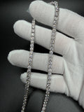 18" Silver 4mm 32.0ctw Moissanite Tennis Chain 23.0g