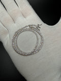 17" 14K White Gold 5.17ctw E-F VS Lab Diamond Tennis EGL Certified – 2mm – 9.69g