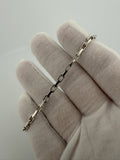 7.5" 14K White Gold Herme$ 3mm 7.6g