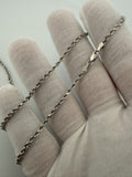 20 inch 2.5mm rope chain in 14K white gold, 9.6g, view 8 - Ott Family Jewelry
