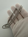 22" 14K White Gold Rope 2.5mm 10.53g