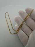 26" 14K Yellow Gold Cuban Chain 2mm 8.6g