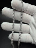 16" Silver 9ctw Moissanite Tennis Chain 3mm 20.1g