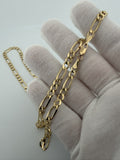 22" 14k Yellow Gold Figaro 5mm 16.9g
