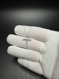 18" 14k White Gold Chain & 1" 1ctw VS/VVS Lab Diamond Cross 1.5g
