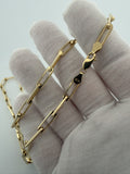 18 inch 5mm paperclip chain in 14K yellow gold, 21.9g, view 8 - Ott Family Jewelry