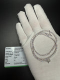 17" 14K White Gold 5.21ctw E-F VS Lab Diamond Tennis EGL Certified – 2mm – 9.68g