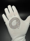 22" Silver 18ctw VS/VVS Lab Diamond Tennis Chain 3.5mm 32.5g