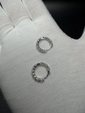 15mm Silver 2ctw VS/VVS Lab Diamond Inside Out Huggies 2.7g