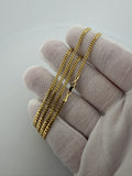 22" 14K Yellow Gold Cuban Chain 2.5mm 10.22g