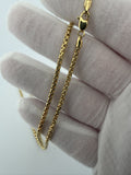18" 14K Yellow Gold Rounded Box 2.5mm 6.9g