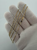 22" 14K Yellow Gold Figaro 2mm 3.93g