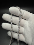 16" Silver 30ctw Moissanite Tennis Chain 4mm 20.5g