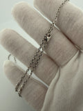 16" 14K White Gold Herme$ Chain 2mm 4.84g