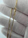 16" 14K Yellow Gold Box Chain 1.5mm 4.44g
