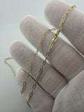 16" 14k Yellow Gold Paperclip 2mm 1.0g