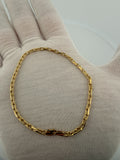 8" 14k Yellow Gold Herme$ Link 2.5mm 5.45g