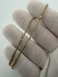 16" 14K Yellow Gold Foxtail Franco 2mm 4.1g
