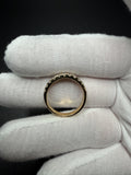 Size 10 Gold over Silver 1.75ctw VS/VVS Lab Diamond 2 Row Ring 6mm 4.3g